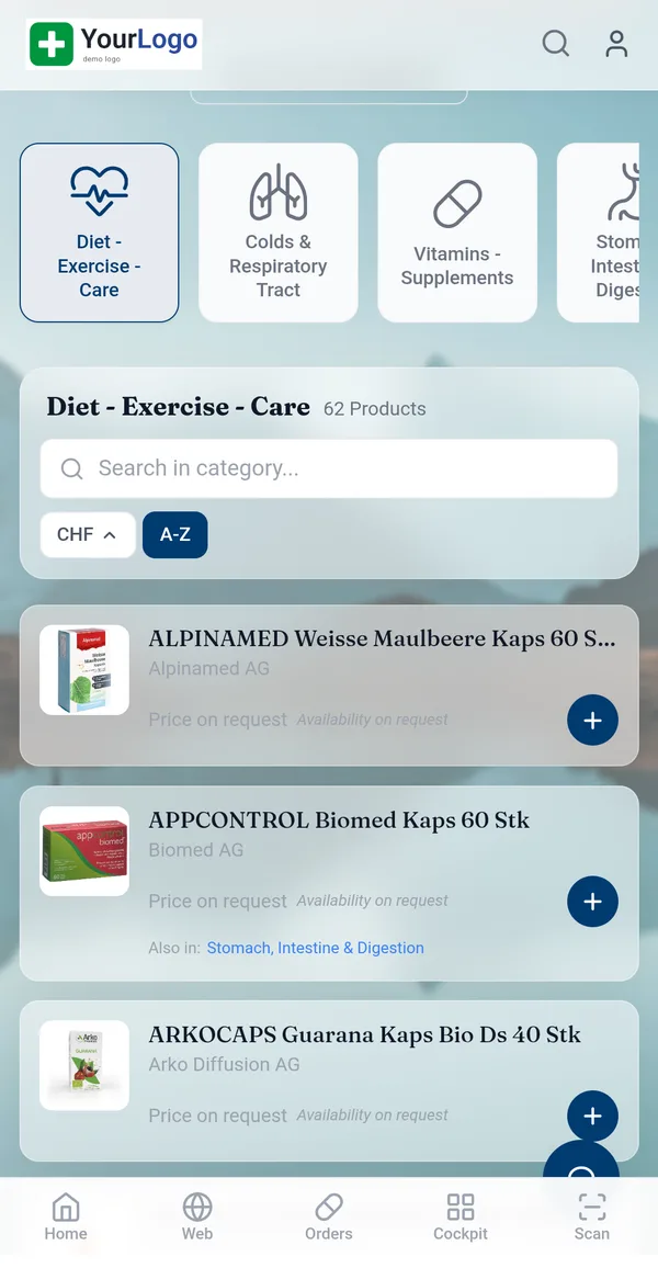 Kollektionen — Die Apotheke gruppiert Produkte in kuratierte Kollektionen — themenbezogene Regale.